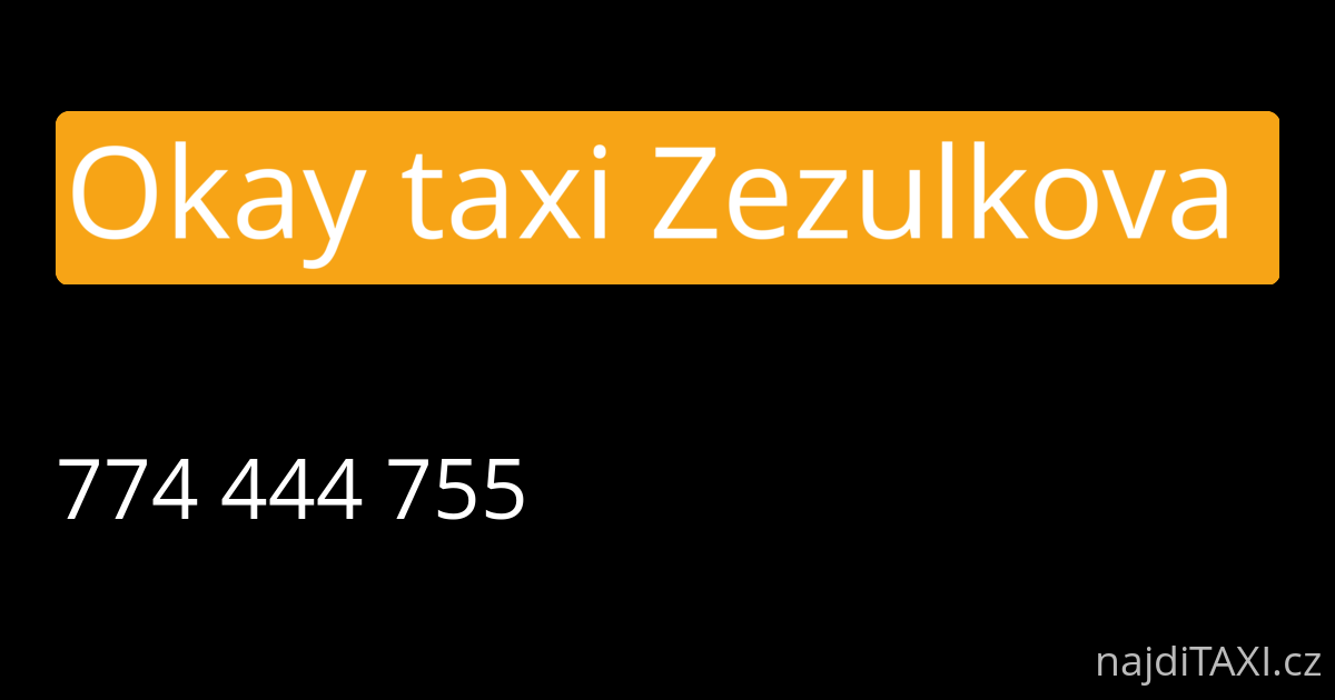 Okay taxi Zezulkova  (Holešov)