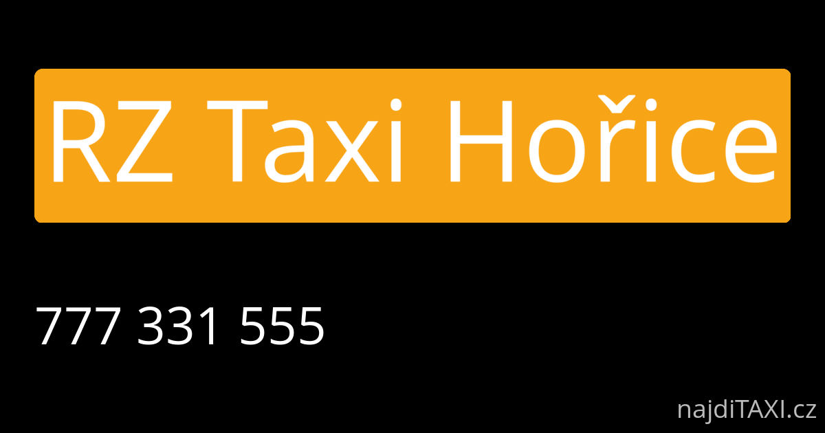 RZ Taxi Hořice (Hořice)
