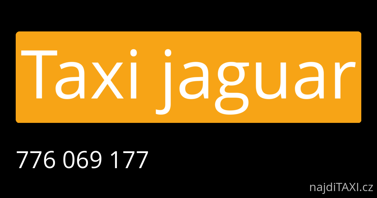 Taxi jaguar (Neratovice)