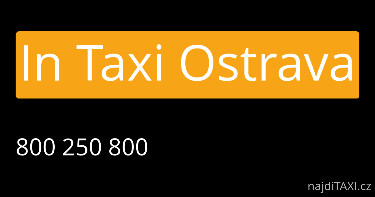 In Taxi Ostrava (Ostrava)