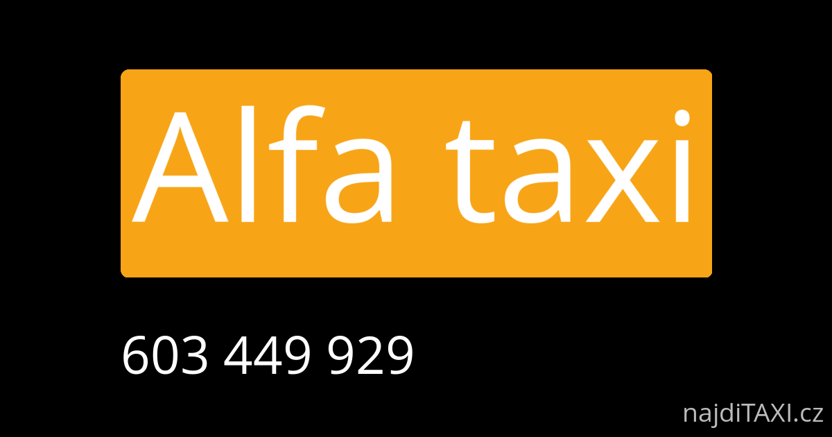 Alfa taxi (Plzeň)