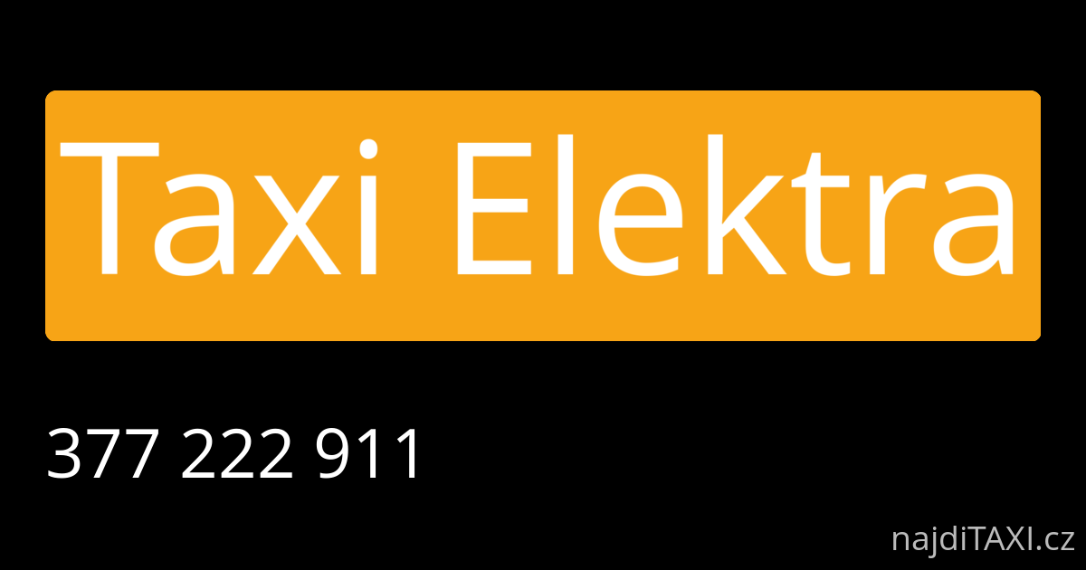Taxi Elektra (Plzeň)