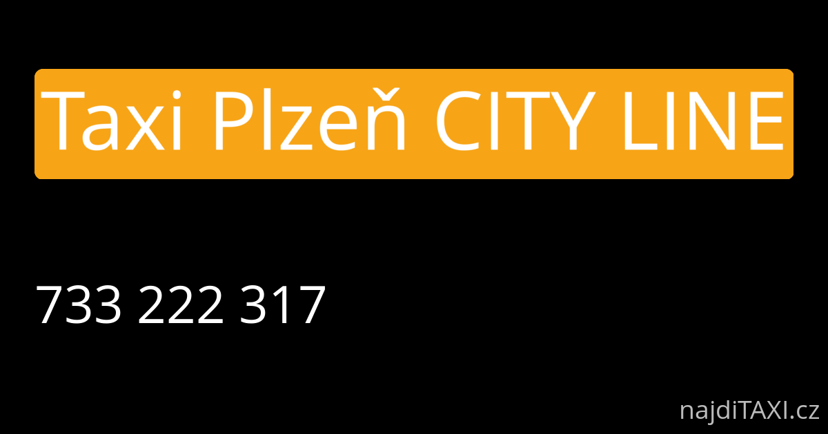 Taxi Plzeň CITY LINE (Plzeň)
